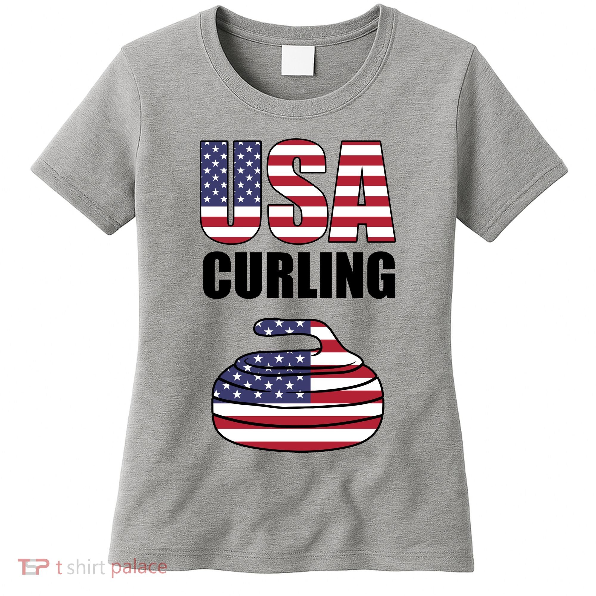 USA Curling Team Flag Sport Women's T-Shirt
