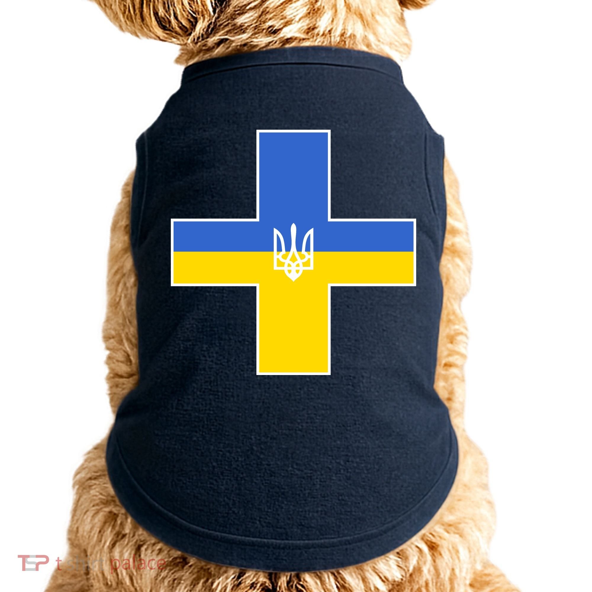 Ukrainian Cross Ukraine Support Stand With Pray Doggie Tank