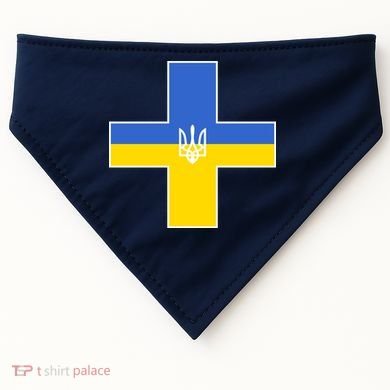 Ukrainian Cross Ukraine Support Stand With Pray USA-Made Doggie Bandana