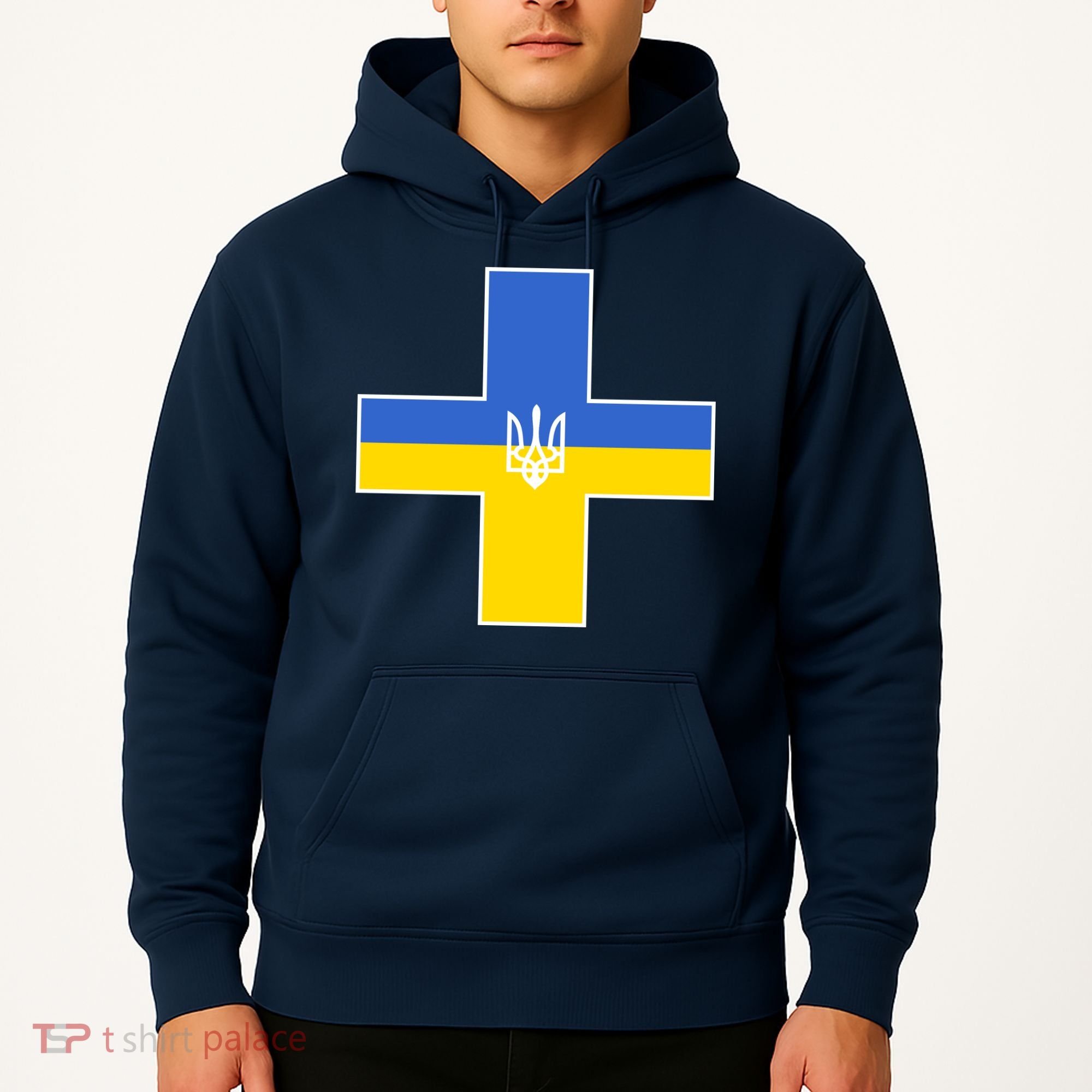Ukrainian Cross Ukraine Support Stand With Pray Hoodie