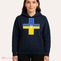 Ukrainian Cross Ukraine Support Stand With Pray Hoodie thumb 5
