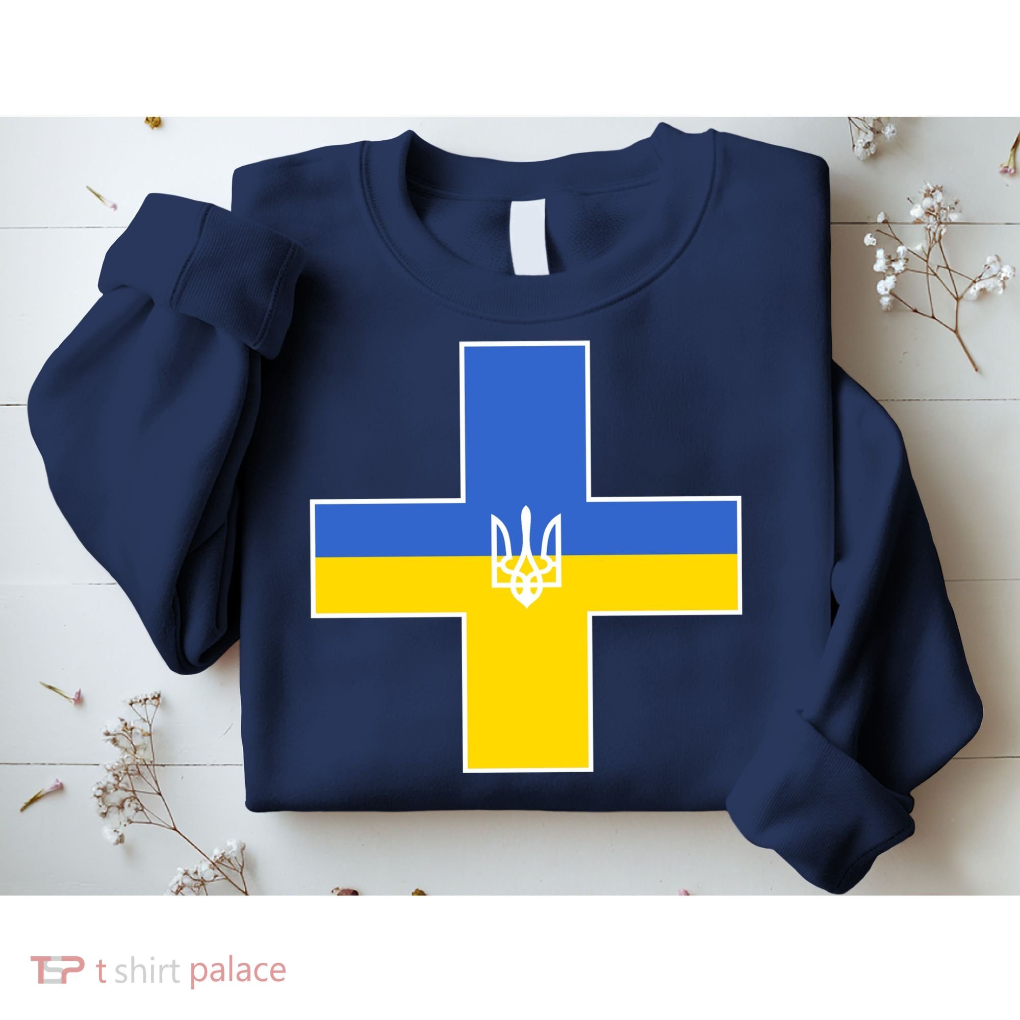 Ukrainian Cross Ukraine Support Stand With Pray Sweatshirt