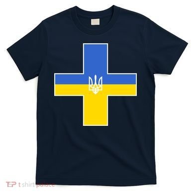 Ukrainian Cross Ukraine Support Stand With Pray T-Shirt