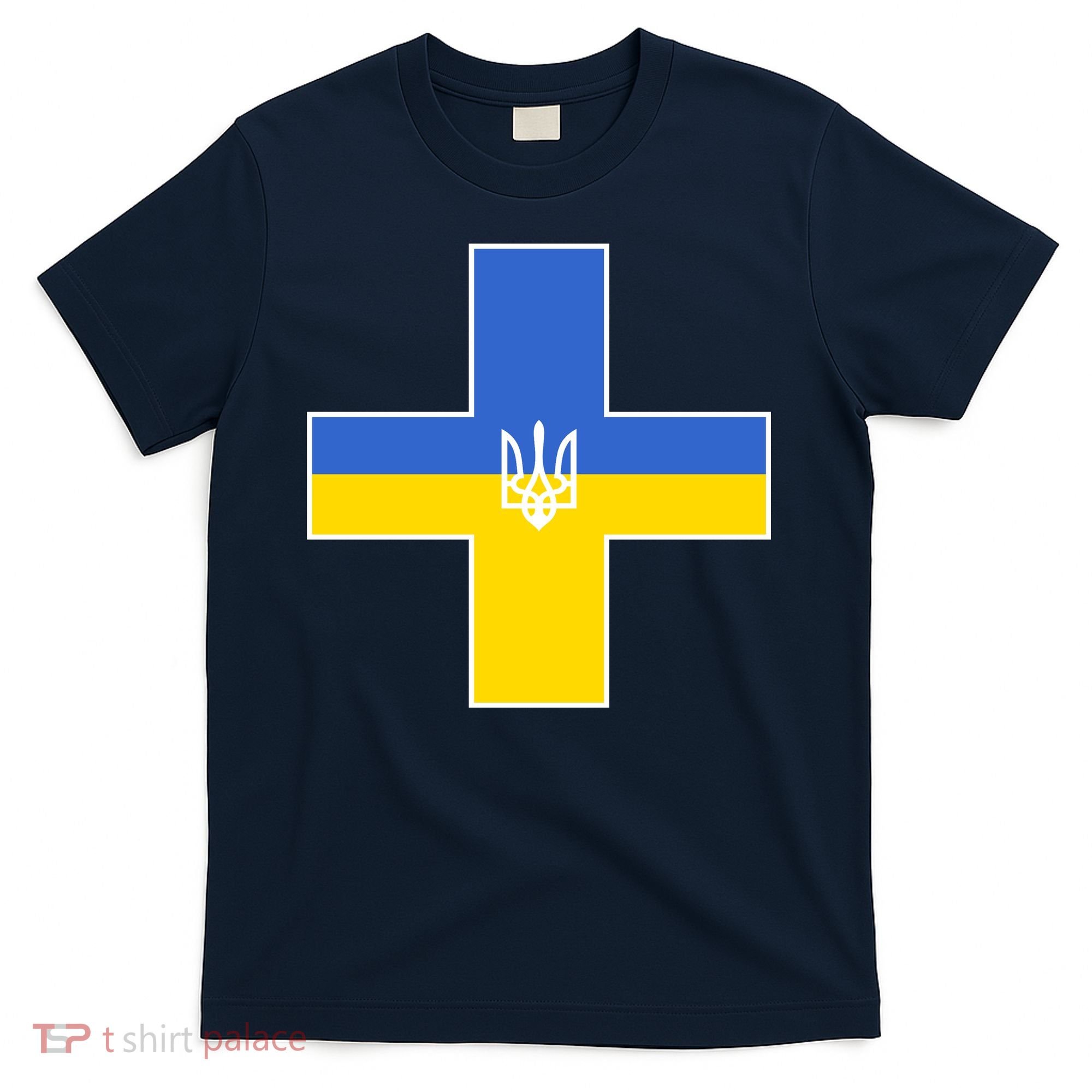 Ukrainian Cross Ukraine Support Stand With Pray T-Shirt