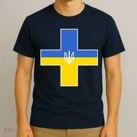 Ukrainian Cross Ukraine Support Stand With Pray T-Shirt thumb 3