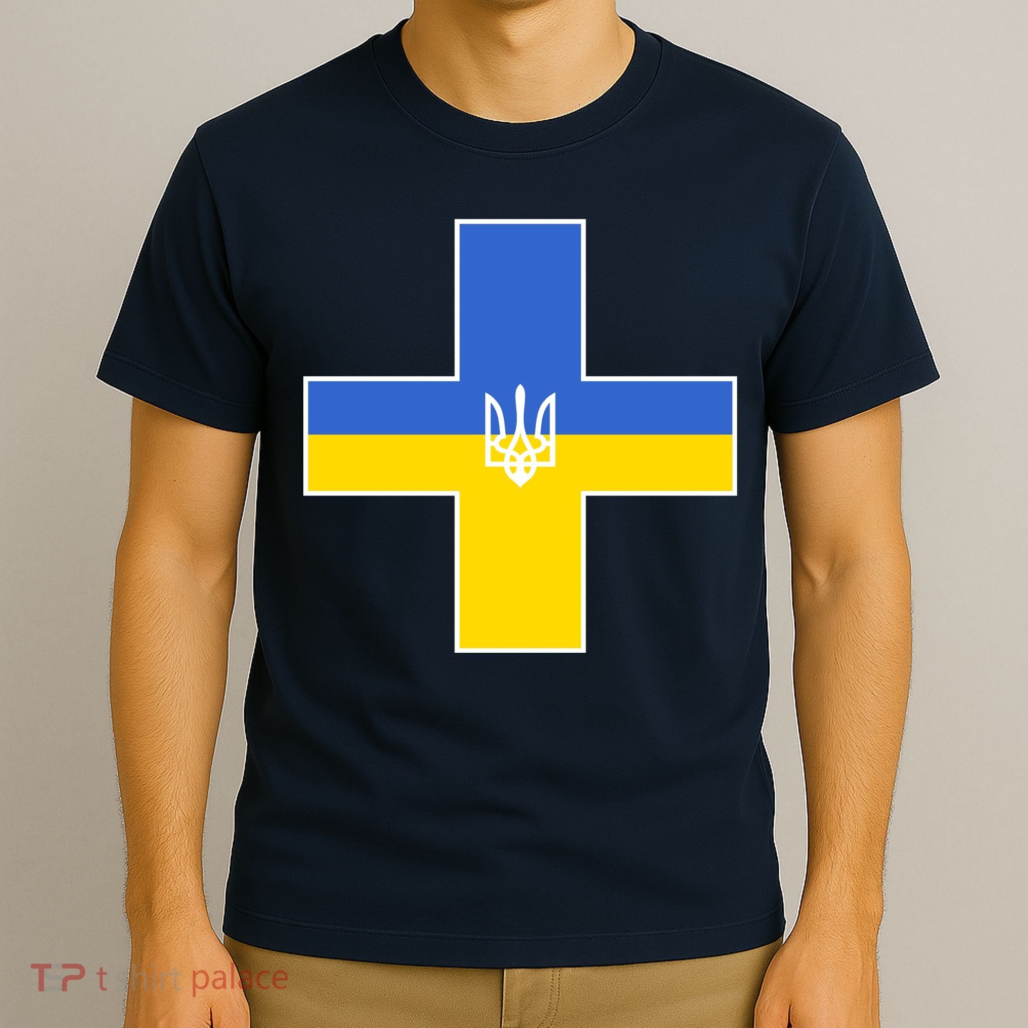 Ukrainian Cross Ukraine Support Stand With Pray T-Shirt