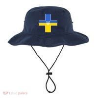 Ukrainian Cross Ukraine Support Stand With Pray Bucket Hat thumb 0