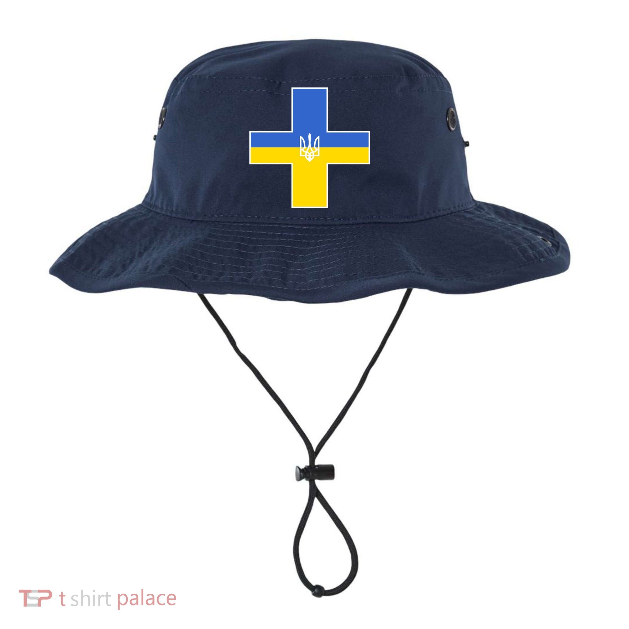 Ukrainian Cross Ukraine Support Stand With Pray Bucket Hat