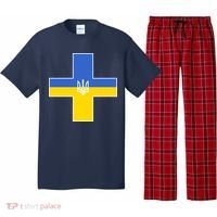 Ukrainian Cross Ukraine Support Stand With Pray Pajama Set thumb 0