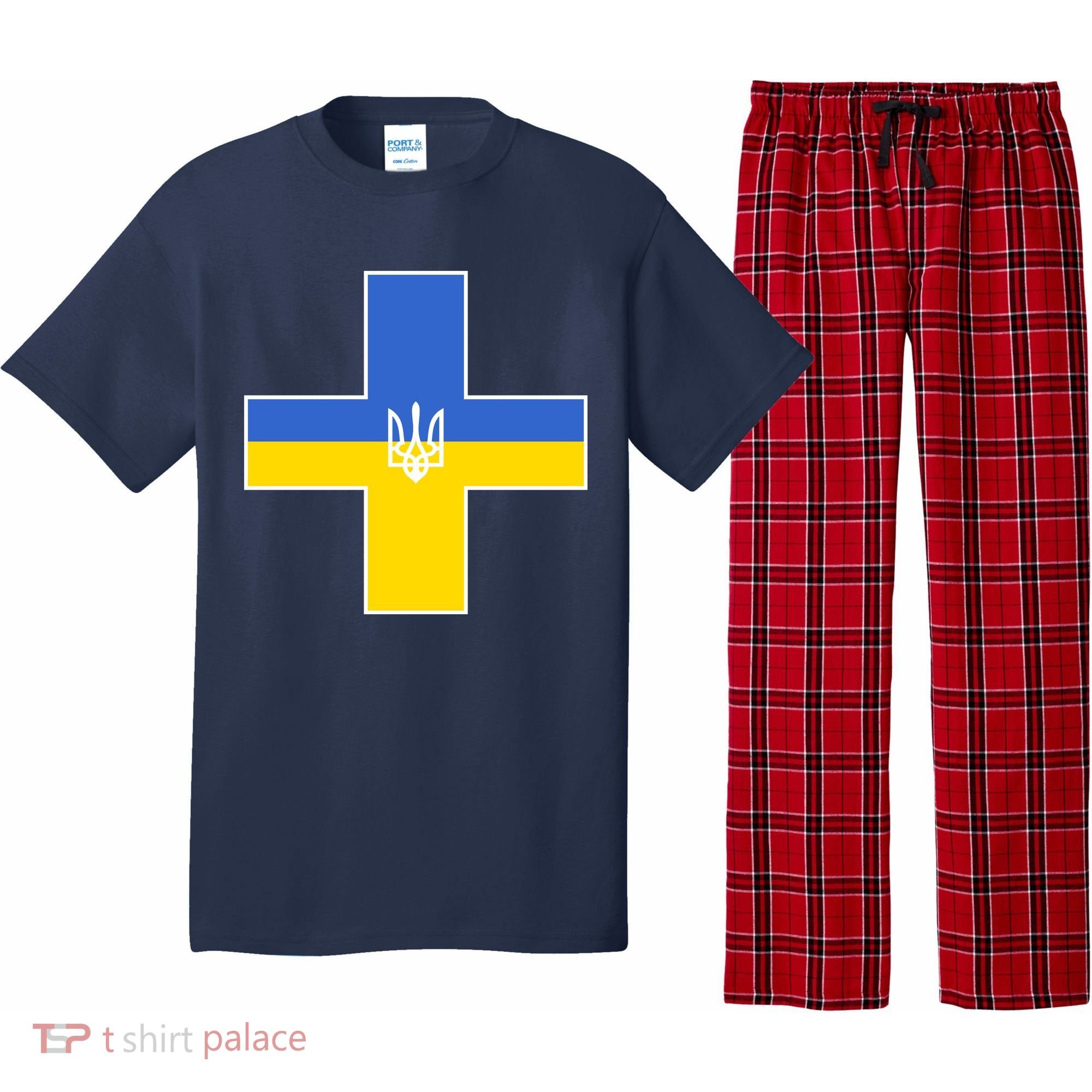 Ukrainian Cross Ukraine Support Stand With Pray Pajama Set