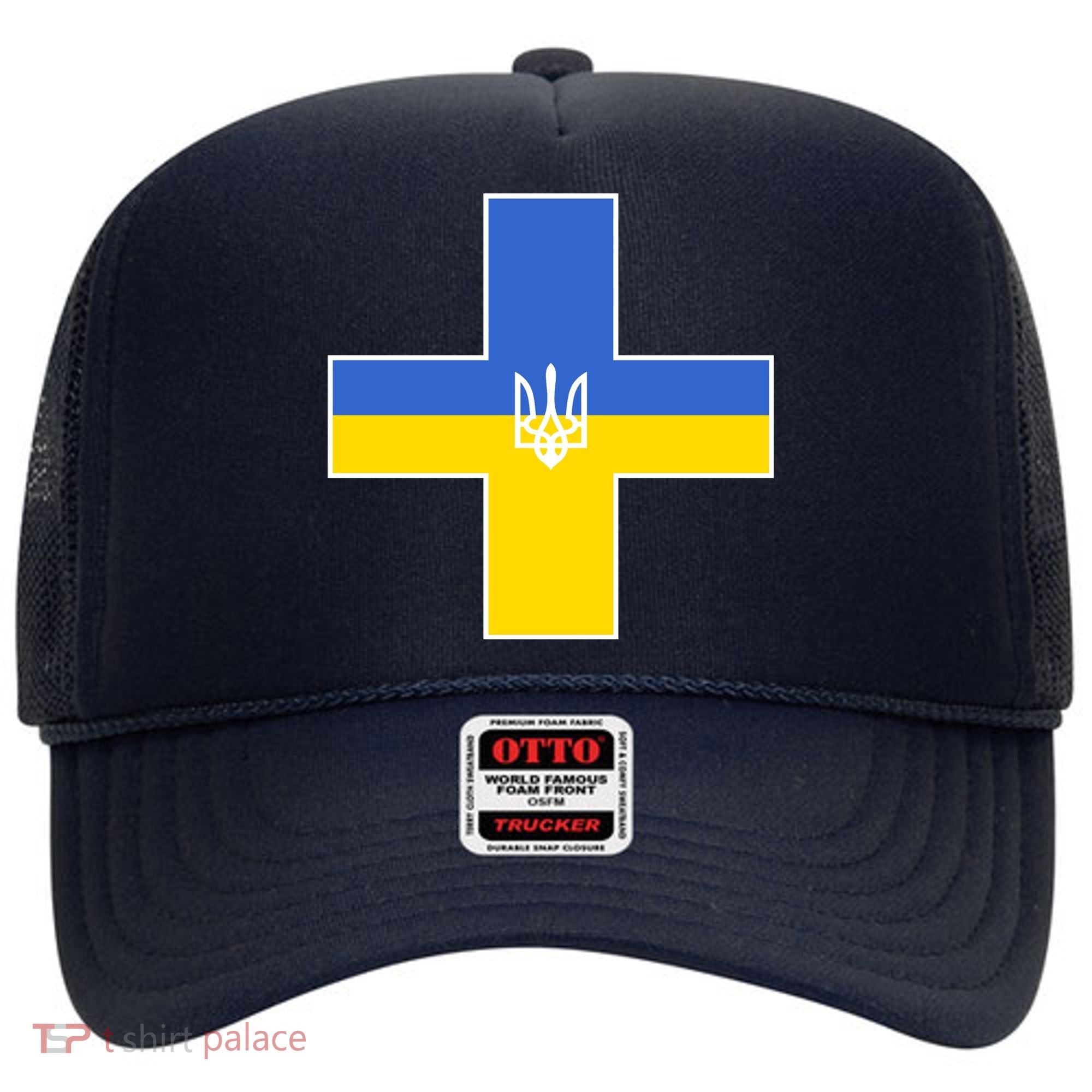 Ukrainian Cross Ukraine Support Stand With Pray Hat