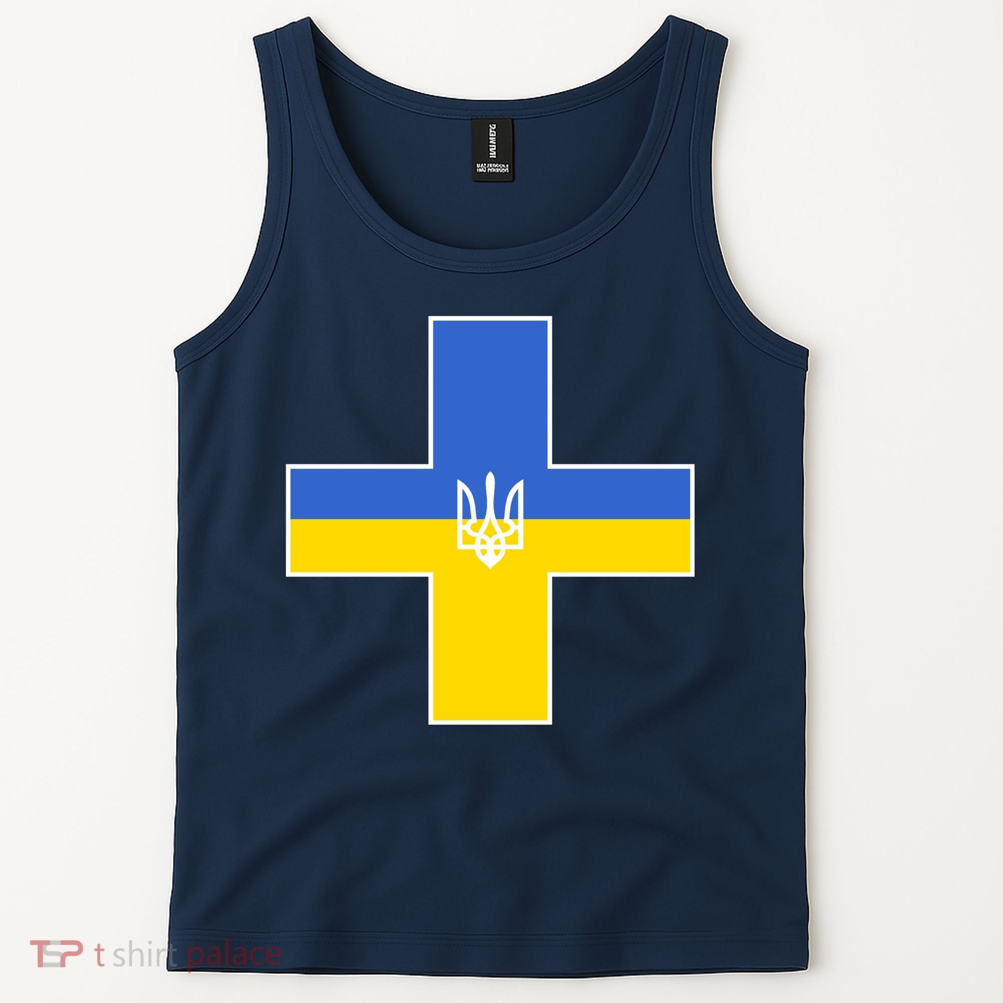 Ukrainian Cross Ukraine Support Stand With Pray Tank Top