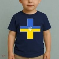 Ukrainian Cross Ukraine Support Stand With Pray Toddler T-Shirt thumb 2