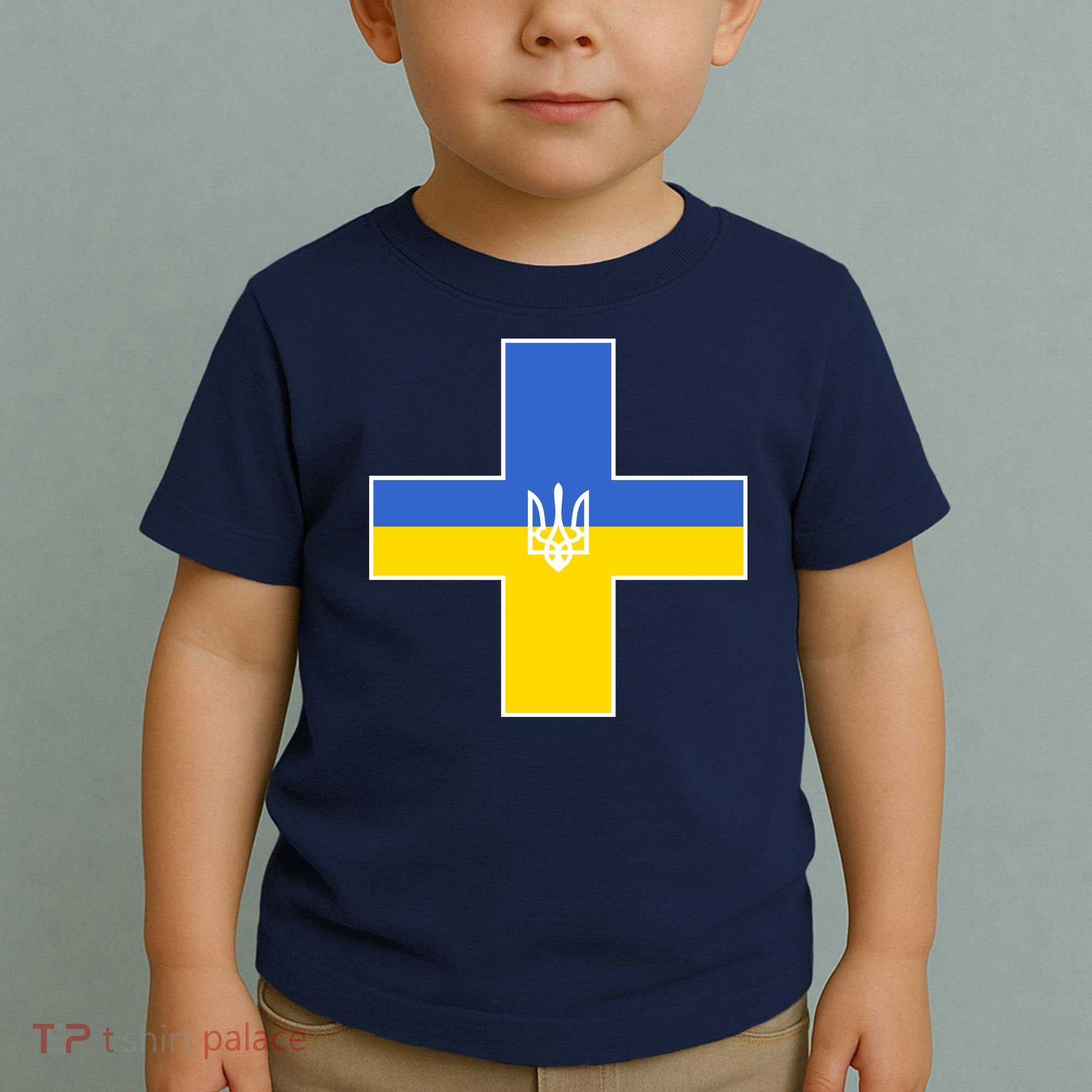 Ukrainian Cross Ukraine Support Stand With Pray Toddler T-Shirt