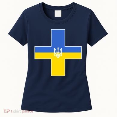 Ukrainian Cross Ukraine Support Stand With Pray Women's T-Shirt