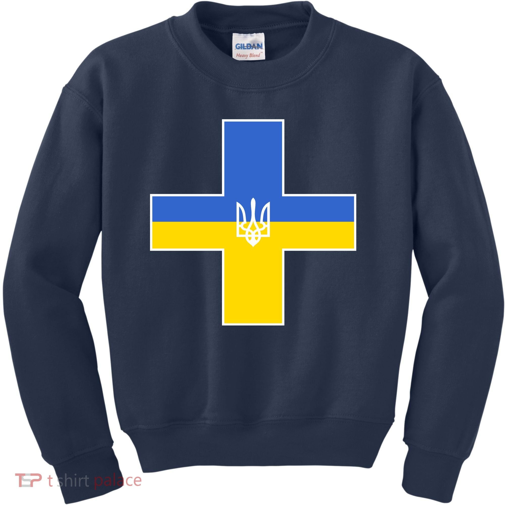 Ukrainian Cross Ukraine Support Stand With Pray Kids Sweatshirt