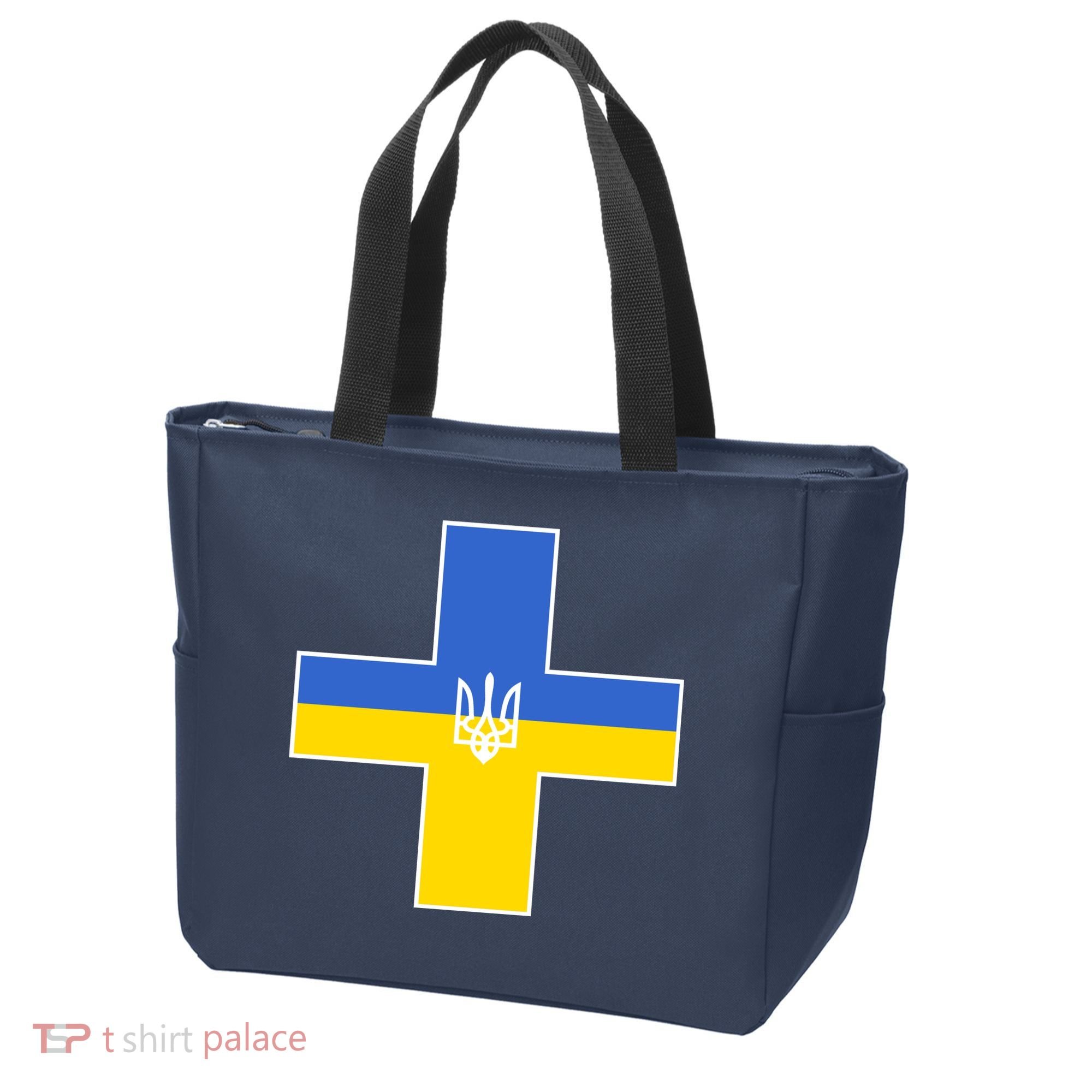 Ukrainian Cross Ukraine Support Stand With Pray Tote Bag