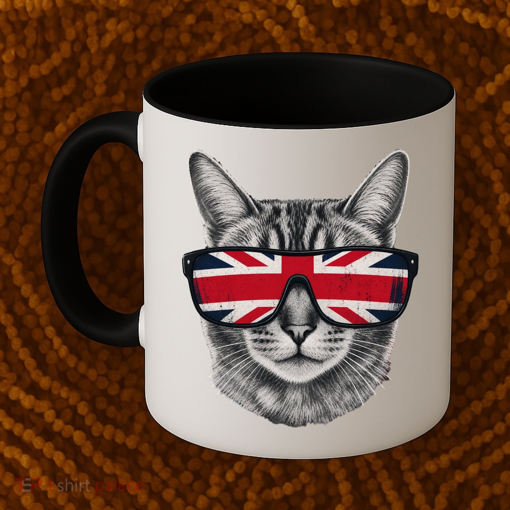 UK Cat Union Jack Flag United Kingdom Kitten England Coffee Mug
