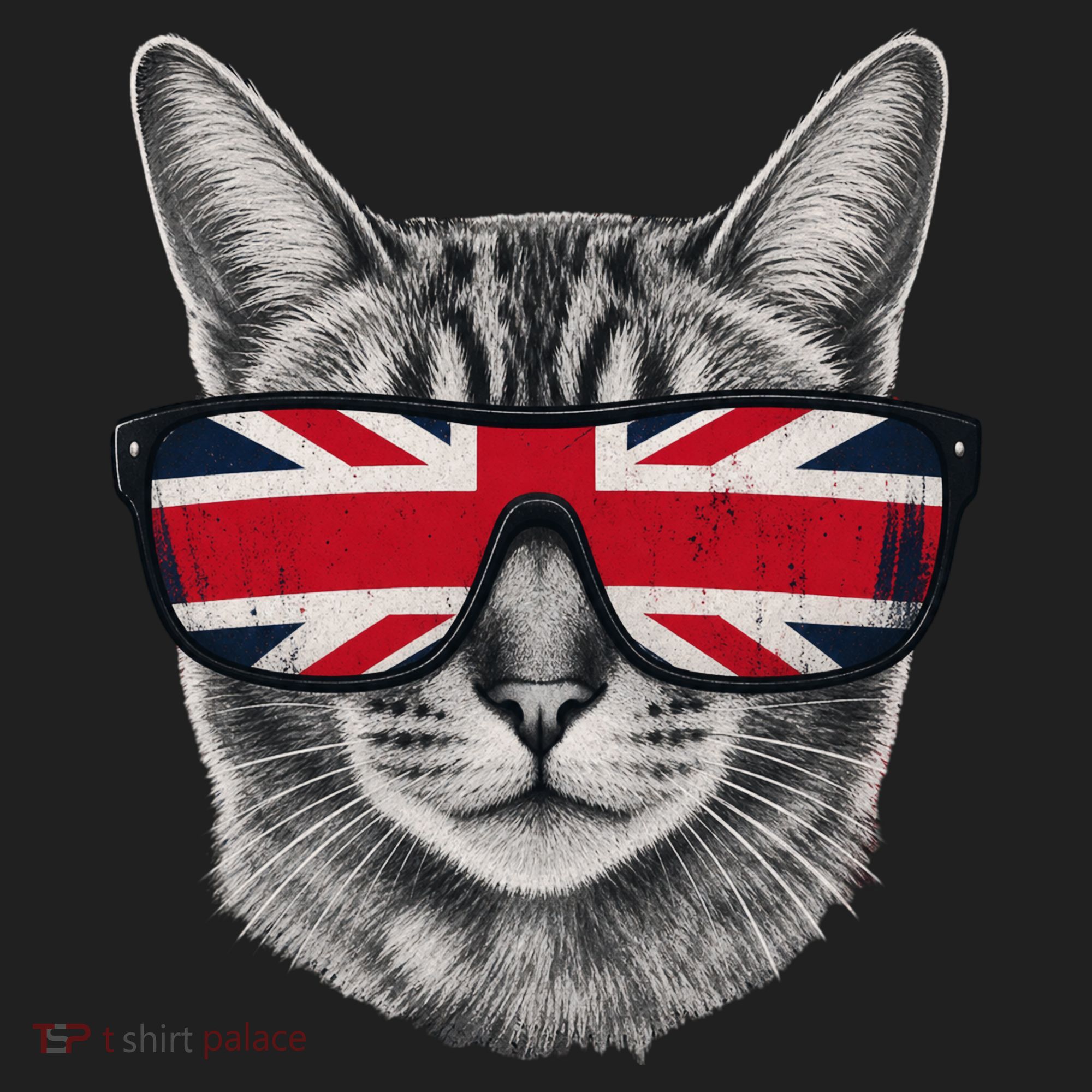 UK Cat Union Jack Flag United Kingdom Kitten England Beanie