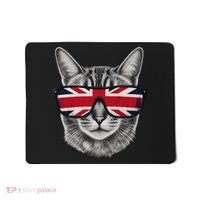 UK Cat Union Jack Flag United Kingdom Kitten England Mousepad thumb 0