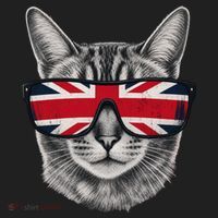 UK Cat Union Jack Flag United Kingdom Kitten England Golf Towel thumb 3