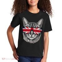 UK Cat Union Jack Flag United Kingdom Kitten England Kids T-Shirt thumb 2