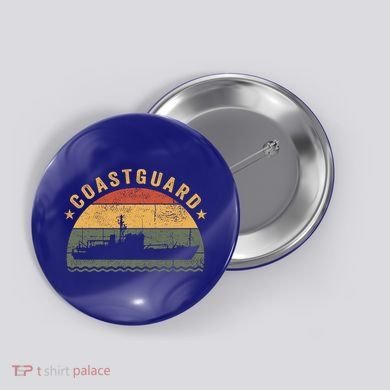 Us Coastguard Veterans Uscg Coast Guard Vintage Great Gift Button