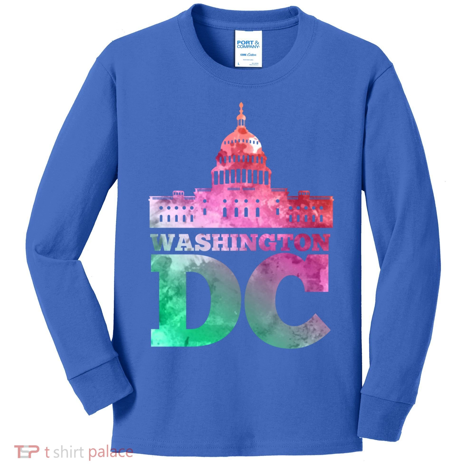 Usa Capital Washington Dc Capitol Hill Souvenir Cool Gift Kids Long Sleeve Shirt