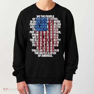 Us Constitution We The People With Vintage Flag Women's Sweatshirt