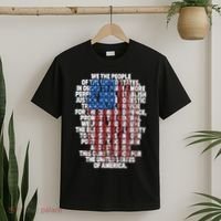 Us Constitution We The People With Vintage Flag T-Shirt thumb 2
