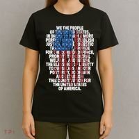 Us Constitution We The People With Vintage Flag T-Shirt thumb 4