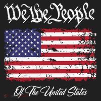 US Constitution We The People With Distressed Flag Women's Sweatshirt thumb 2
