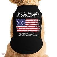 US Constitution We The People With Distressed Flag Doggie Tank thumb 0