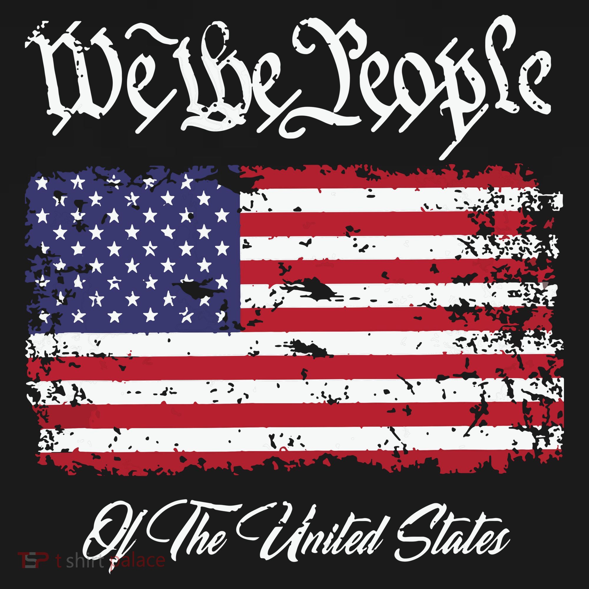 US Constitution We The People With Distressed Flag Doggie Tank
