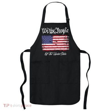 US Constitution We The People With Distressed Flag Apron