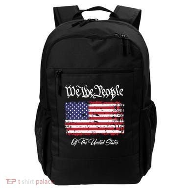 US Constitution We The People With Distressed Flag Backpack