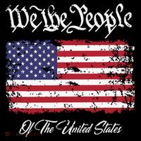 US Constitution We The People With Distressed Flag Women's Hoodie thumb 2