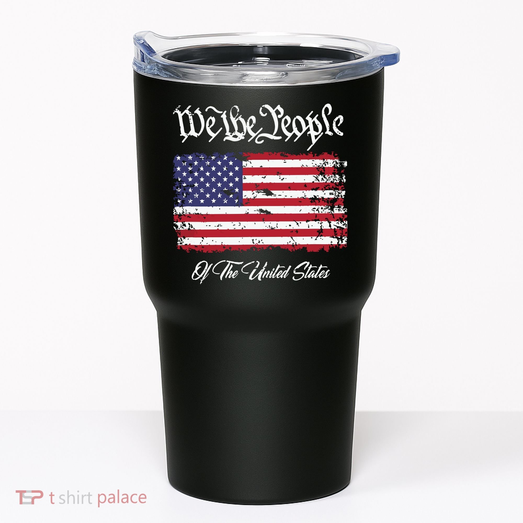 US Constitution We The People With Distressed Flag Tumbler