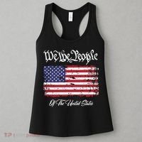 US Constitution We The People With Distressed Flag Women's Tank Top thumb 3