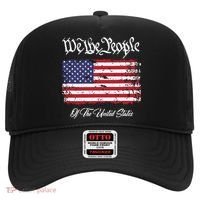 US Constitution We The People With Distressed Flag Hat thumb 0