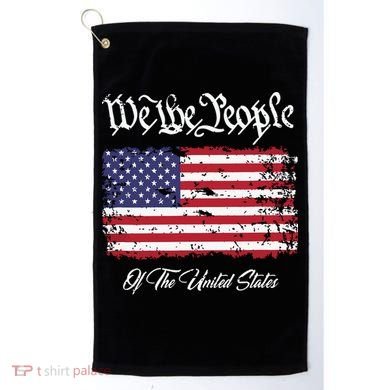 US Constitution We The People With Distressed Flag Golf Towel