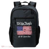 US Constitution We The People With Distressed Flag Backpack thumb 0