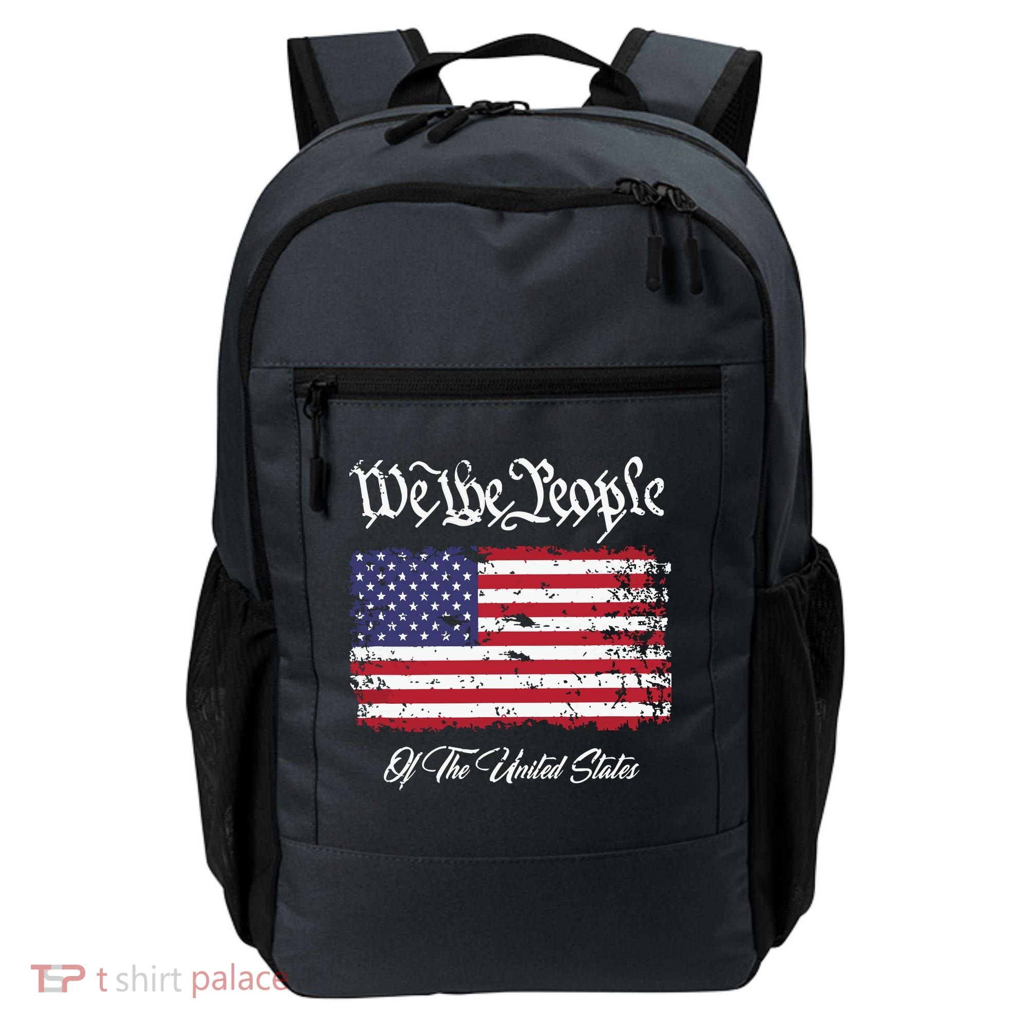 US Constitution We The People With Distressed Flag Backpack