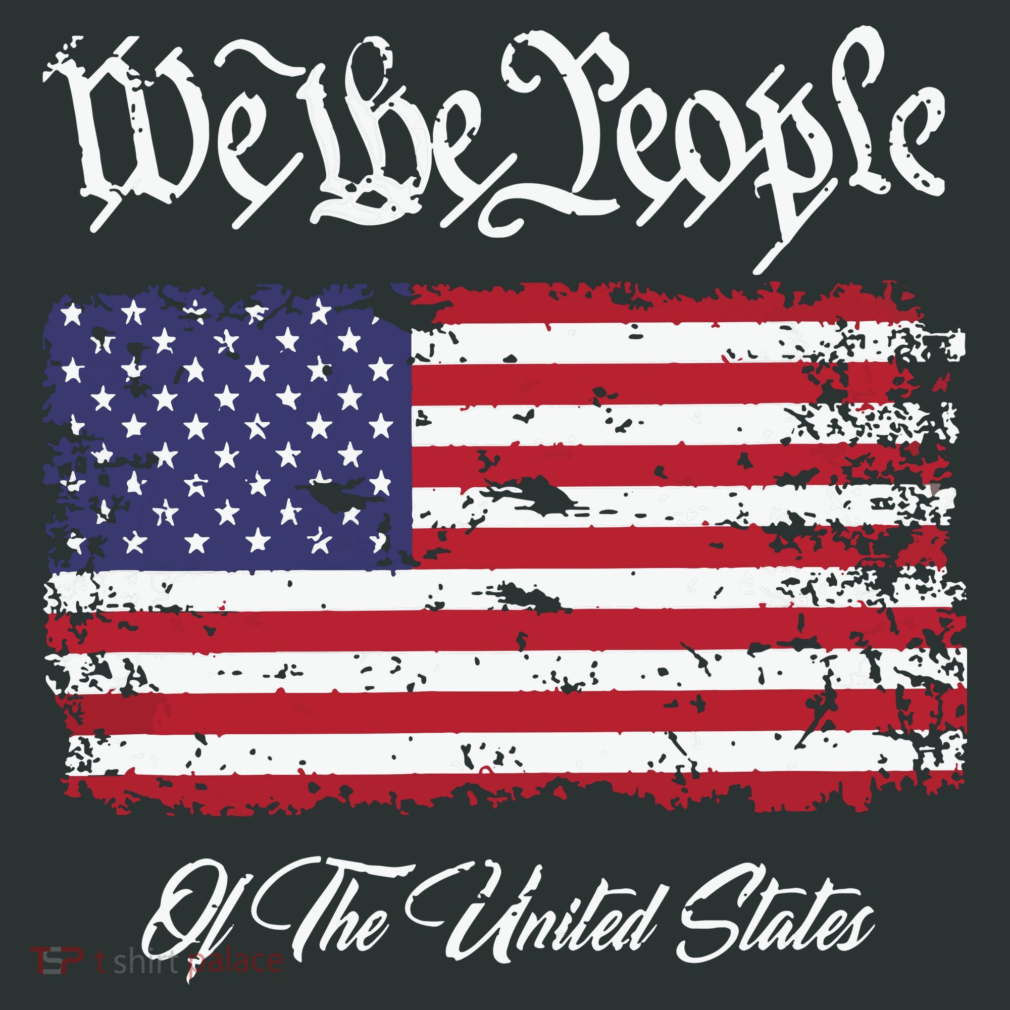 US Constitution We The People With Distressed Flag Coaster