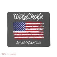 US Constitution We The People With Distressed Flag Mousepad thumb 0