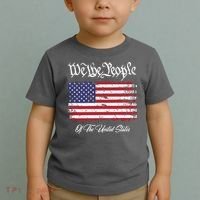 US Constitution We The People With Distressed Flag Toddler T-Shirt thumb 2