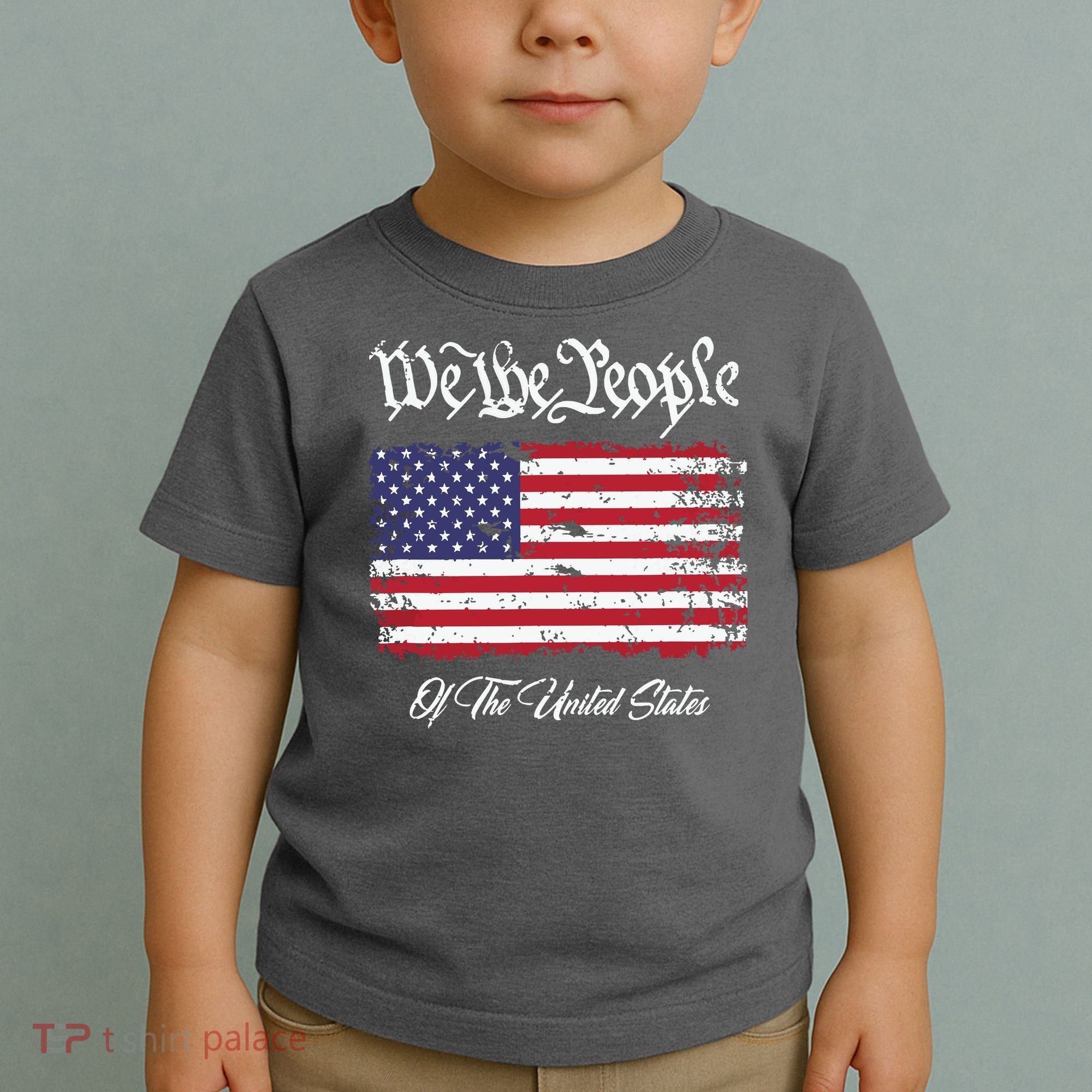 US Constitution We The People With Distressed Flag Toddler T-Shirt