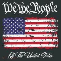 US Constitution We The People With Distressed Flag Women's T-Shirt thumb 6