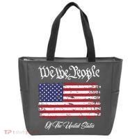 US Constitution We The People With Distressed Flag Tote Bag thumb 0