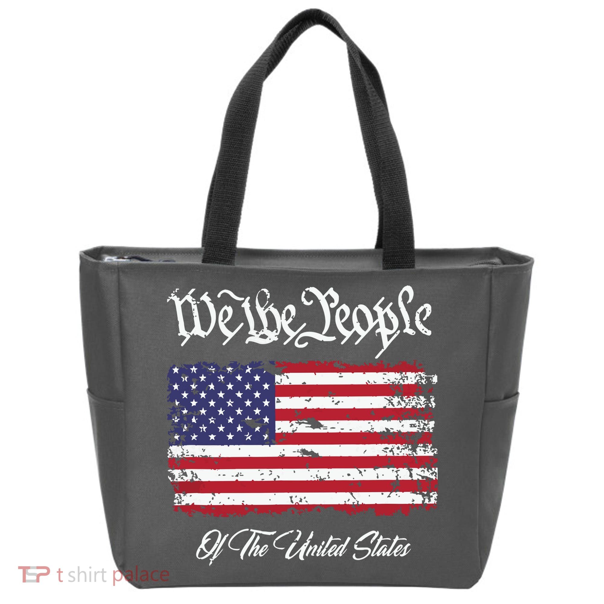 US Constitution We The People With Distressed Flag Tote Bag